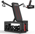 JOROTO 5-in-1 Adjustable Weight Bench with Cable Crossover, 990 LBS Weight Bench With Storage, Combining Adjustable Bench, Cable Crossover Machine, Storage Box with Wheels in One Compact Unit