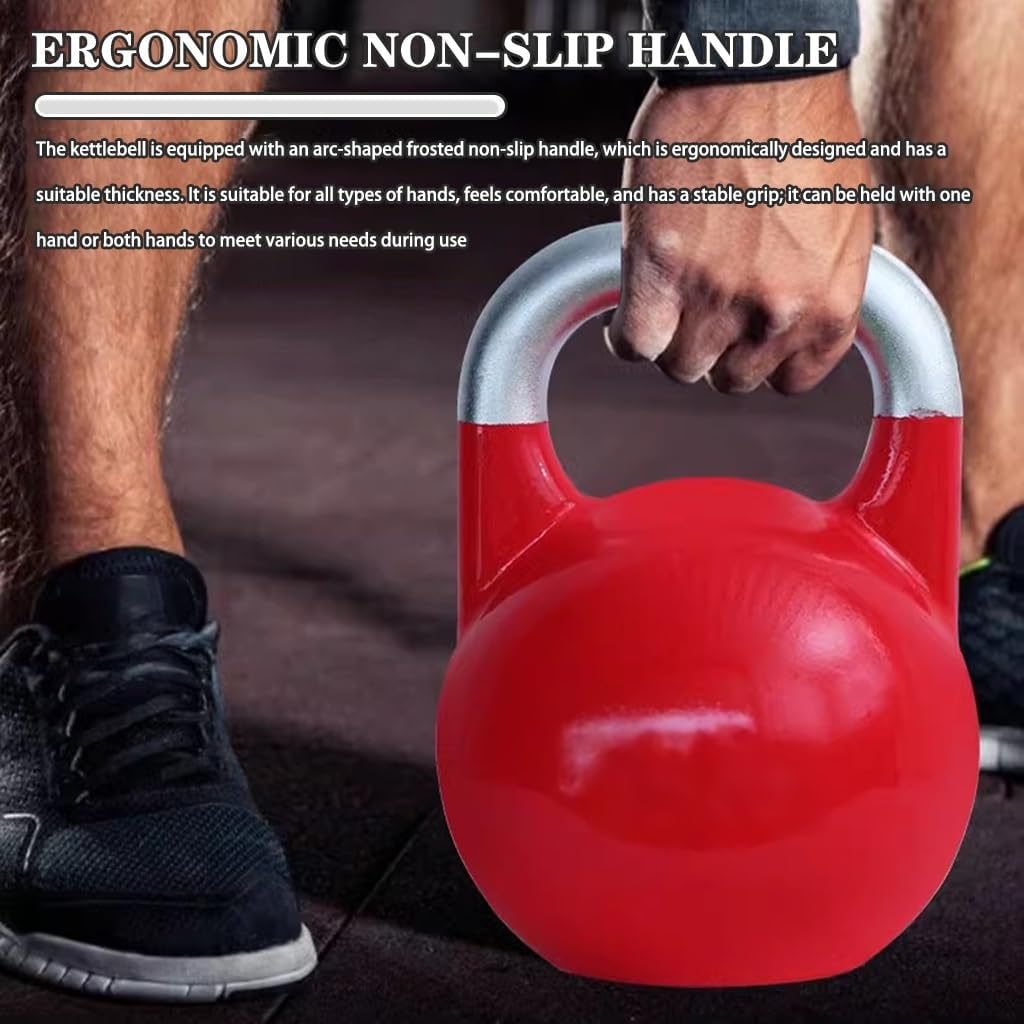 Kettlebell Weights Fitness Sports Competitive Kettle Ball, Muscle Training Dumbbells for Men and Women, Swing/Squat, Gym Exercise Equipment(Red-6kg)