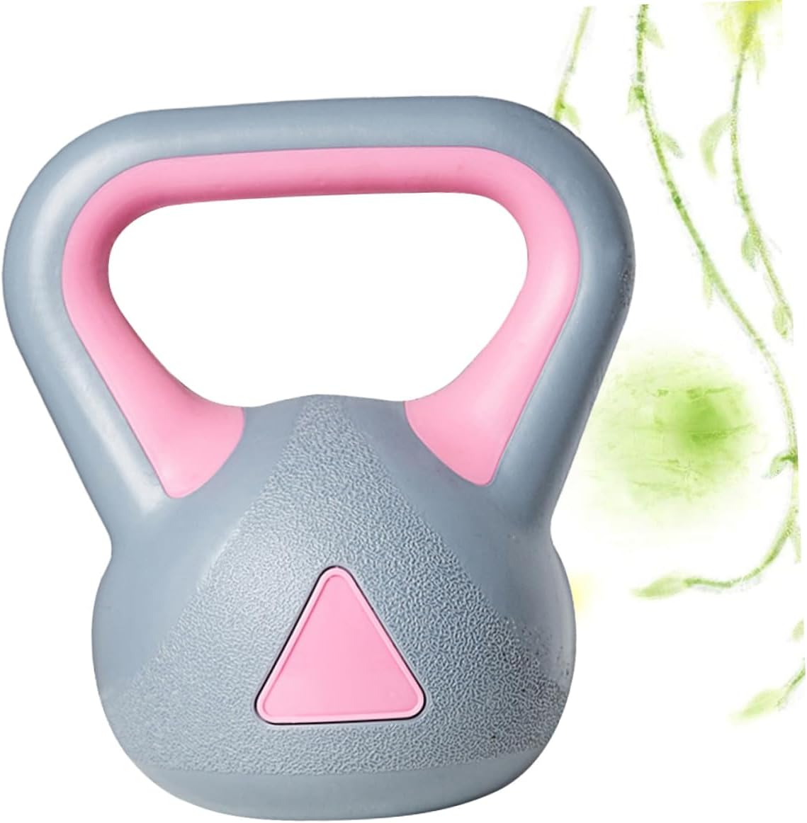 KOMBIUDA 1pc Rubberized Kettle-bell for Women's Fitness Training Non-slip Grip for Safe Workouts for Strength and Endurance Building Gym Gray Pink