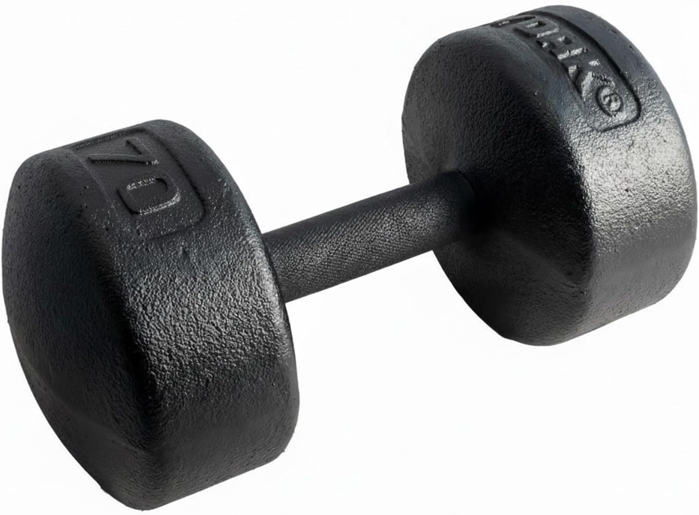 Legacy Solid Round Dumbbell Black – Heavy Duty Cast Iron Hand Weight with Knurled Ergonomic Grip for Strength Training, Muscle Toning, Home Gym Workout – 5 lb to 150 lb In Single & Pair