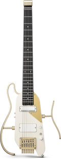 Donner HUSH X PRO Electric Guitar Kit - Smart Travel Guitar with Dozens of Preset Combinations, 7 Tone Sim Options, White-Luxe