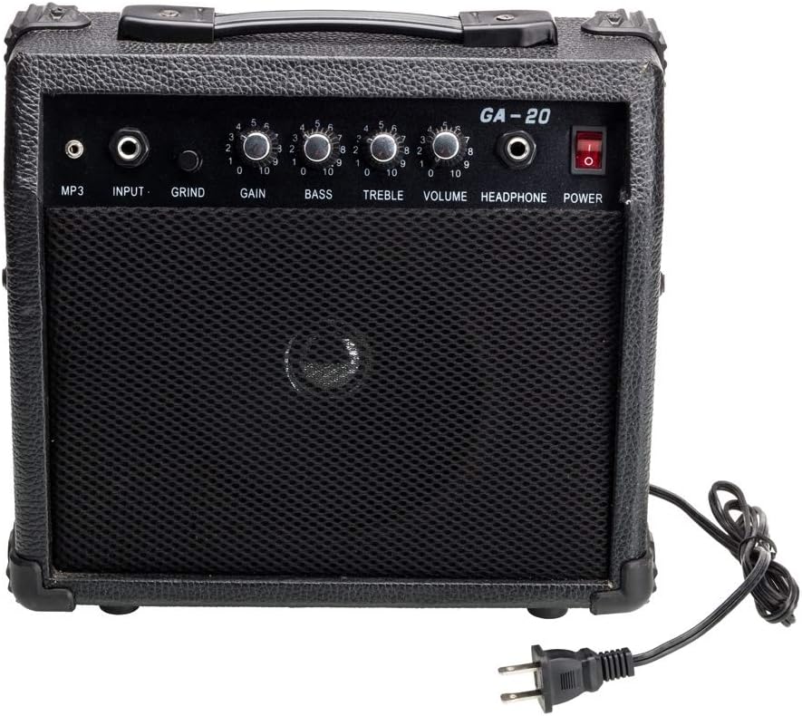 GLARRY Electric Guitar Buring Flame Design HSH Pickup for Beginner Right Hand with 20W AMP, Cable, Strap, Bag, Tremolo Arm and Accessories (Sunset)