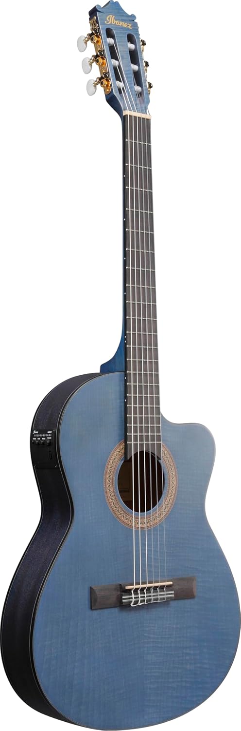 Ibanez GA5FMTCE Thinline Nylon Acoustic-electric Guitar - Open Pore Berry