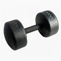 Legacy Solid Round Dumbbell Black – Heavy Duty Cast Iron Hand Weight with Knurled Ergonomic Grip for Strength Training, Muscle Toning, Home Gym Workout – 5 lb to 150 lb In Single & Pair