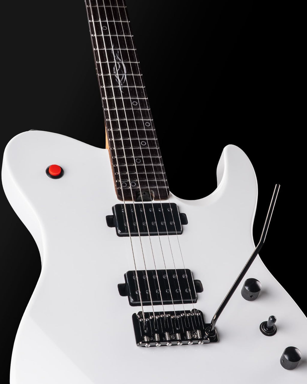WestCreek Helyx Electric Guitar, Mahogany Body, Stainless Steel Frets, Roasted Maple Neck, Rosewood Fretboard, Bone Nut, 24 Frets (White)