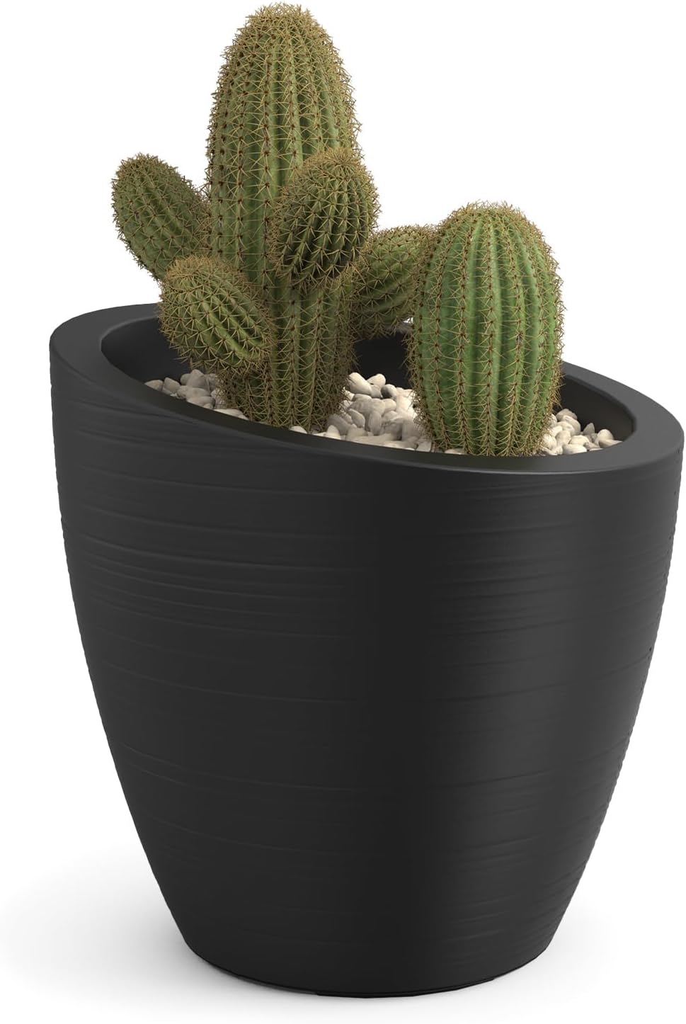 Mayne 8879-B Modesto 20in Round Patio Planter, Black