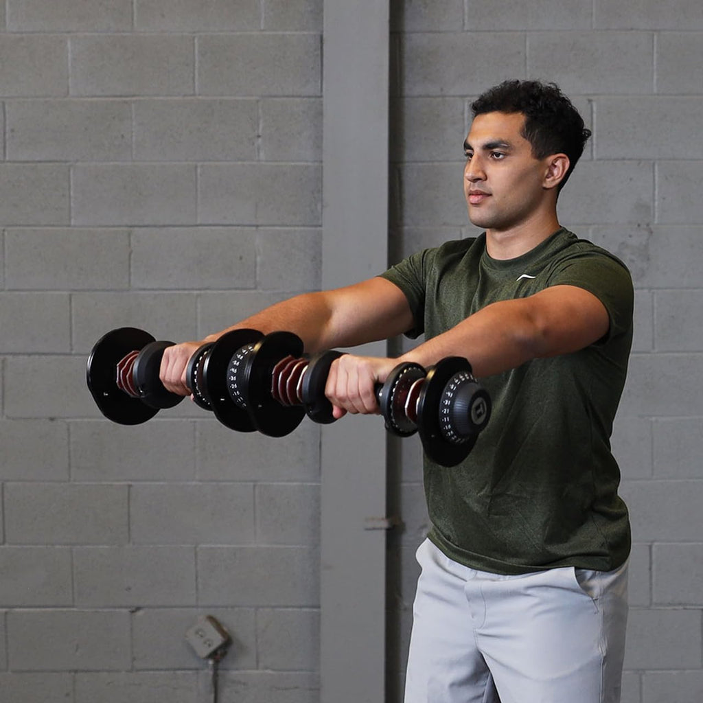 Body-Solid Tools Adjustable Dumbbell Set, 11 lb. to 66 lb.