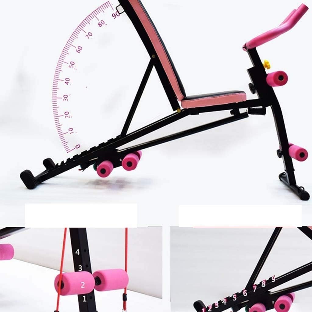 Home Dumbbell Stools Multifunctional Sit-Ups for Fitness Equipment Women and Women Weight Loss Home Dumbbell Stools (Pink 140 * 40 * 110cm)