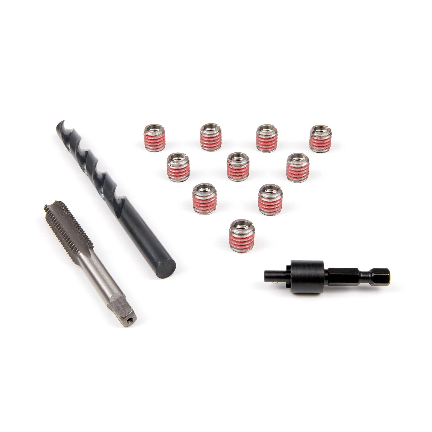 E-Z LOK Metal Thread Repair Kit Tool and Stainless Steel Threaded Inserts Thin Wall M8-1.25 x 7/16-20