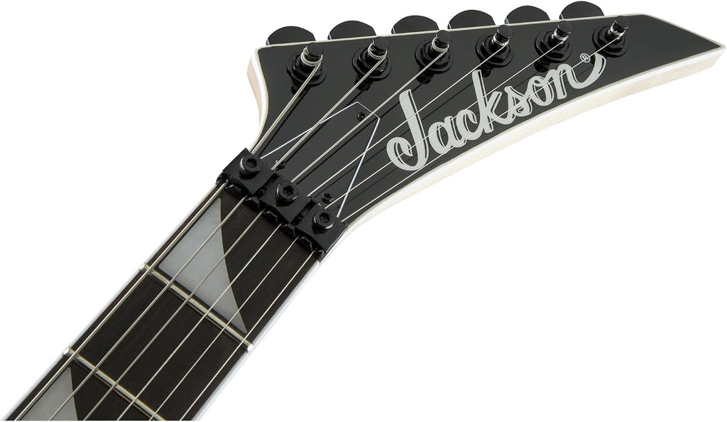 Jackson Rhoads JS32 Electric Guitar - Ivory Bundle with Cable, Tuner, Strap, Picks, and Austin Bazaar Guitar DVD