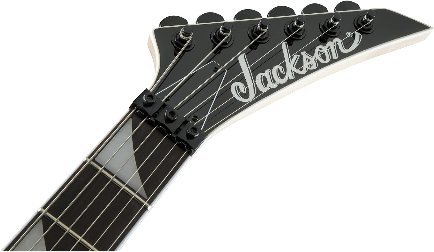 Jackson Rhoads JS32 Electric Guitar - Ivory Bundle with Cable, Tuner, Strap, Picks, and Austin Bazaar Guitar DVD