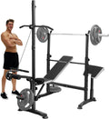 Olympic adjustable Weight Bench Set, Workout Equipment for Home Workouts, Bench Press with Preacher Curl, Leg Developer, Home Gym Full Body Workout