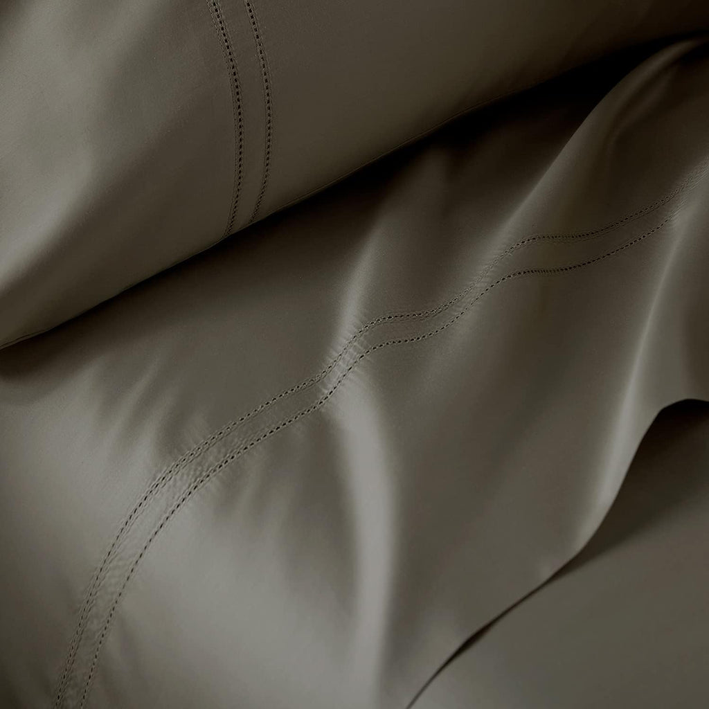 Pure Parima Yalda Sheet Set – 100% Certified Egyptian Cotton, Double-Hem Stitch, King, Charcoal