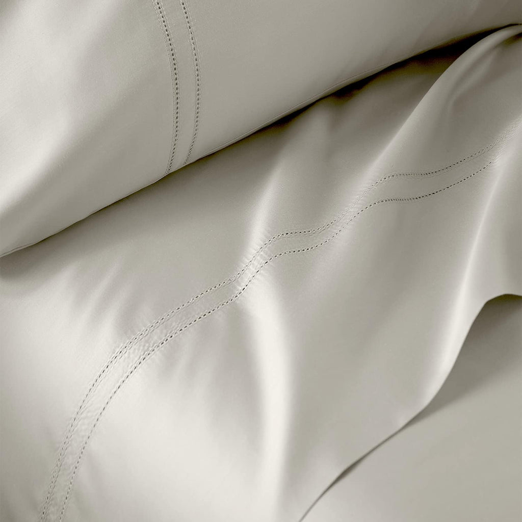 Pure Parima Yalda Sheet Set – 100% Certified Egyptian Cotton, Double-Hem Stitch, Twin XL, Linen