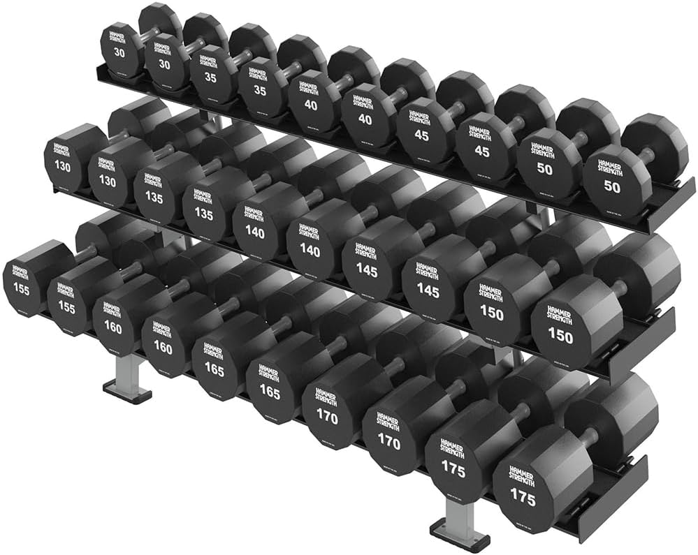 Hammer Strength 12 Sided Urethane Dumbbell 25Lb (1 Dumbbell)