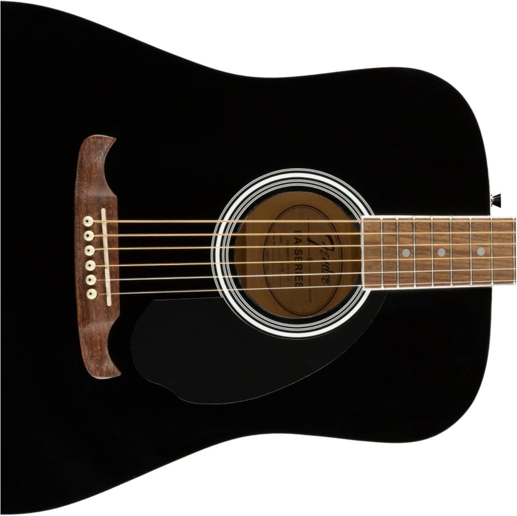 Fender FA-125 Dreadnought Acoustic Guitar, with 2-Year Warranty, Black, with Gig Bag