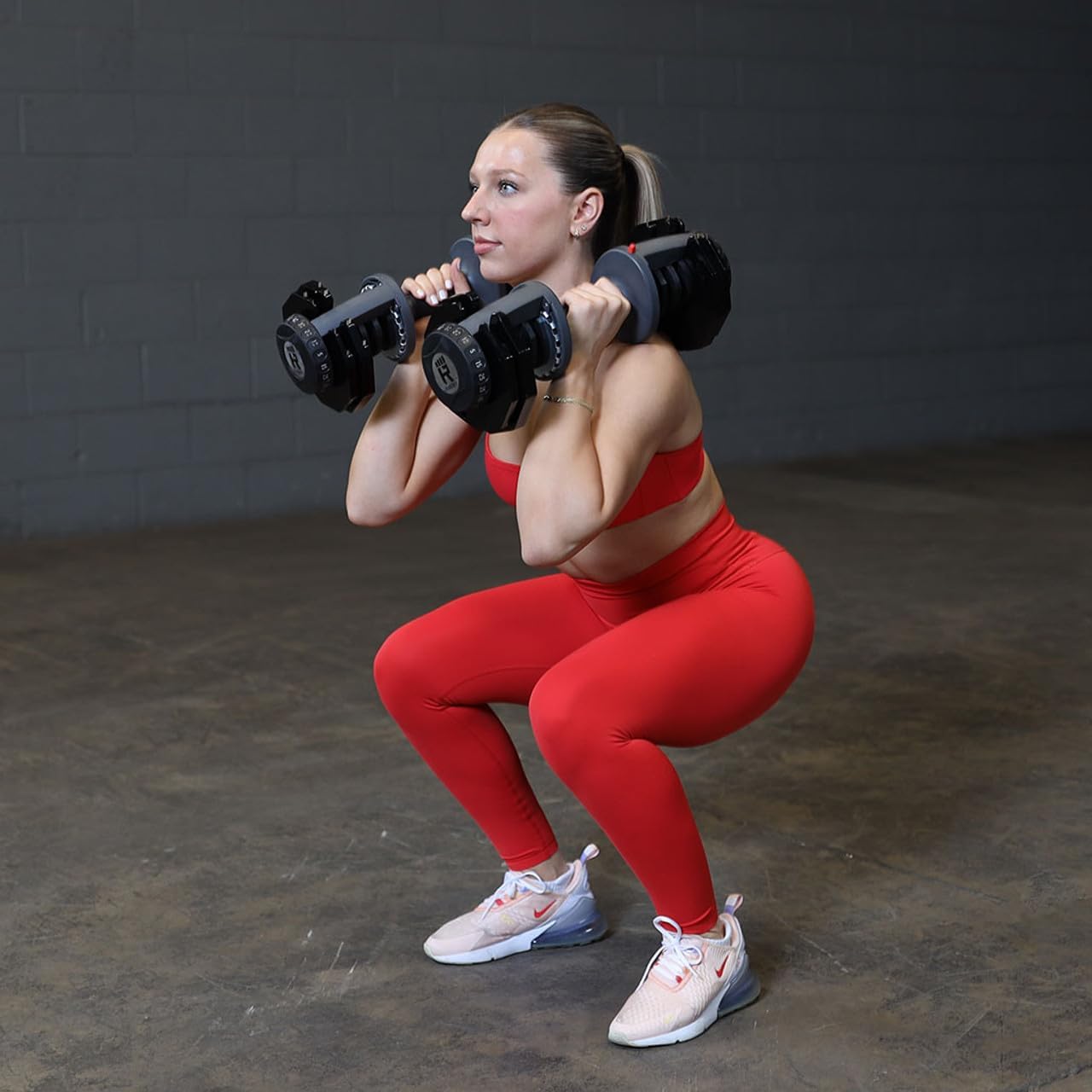 Body-Solid Rugged Adjustable Dumbbell Set, 5 lb. to 50 lb.