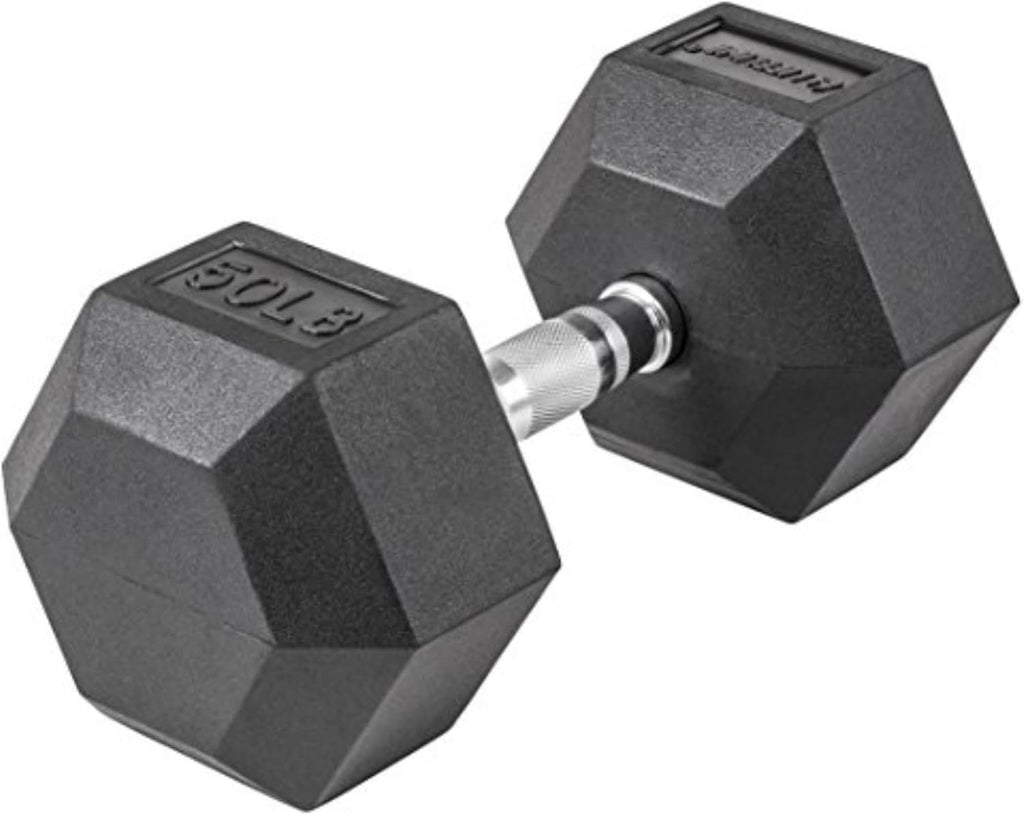 Lifeline Fitness Hex Dumbbells, Rubber Wrapped Hex Dumbbells, Premium Quality, Ergonomic Knurled Handle, Dumb Bells for Exercise, Home Gym Exercise Weights