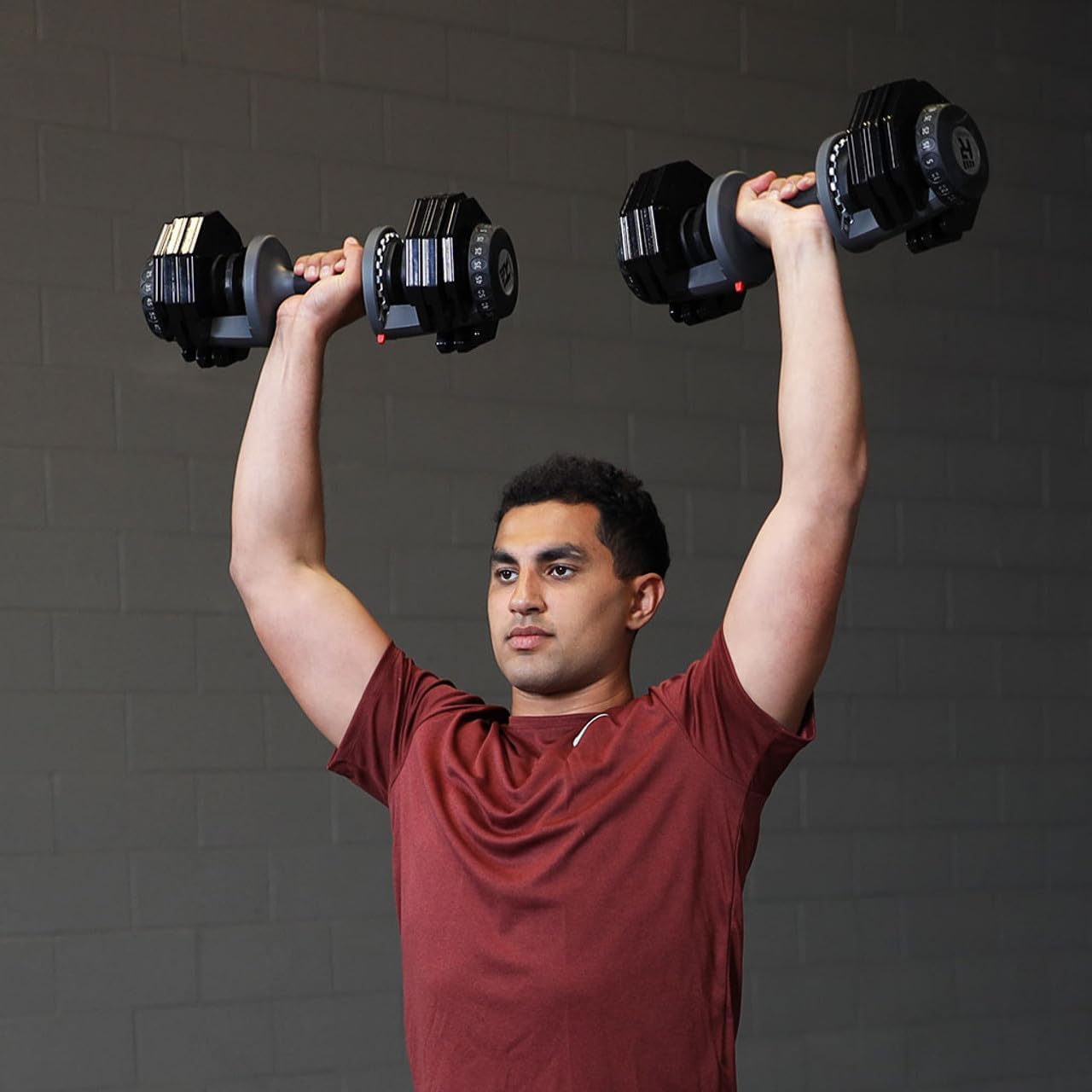 Body-Solid Rugged Adjustable Dumbbell Set, 5 lb. to 50 lb.