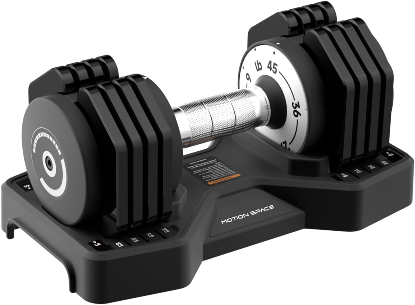 Adjustable Dumbbells Set 45LB Single, 1-Sec Fast Adjustable 5 Weights by Turning Handle, Premium Comfort Non-slip Metal Dumbbells with Tray, Compact Size for Full Body Home Workout