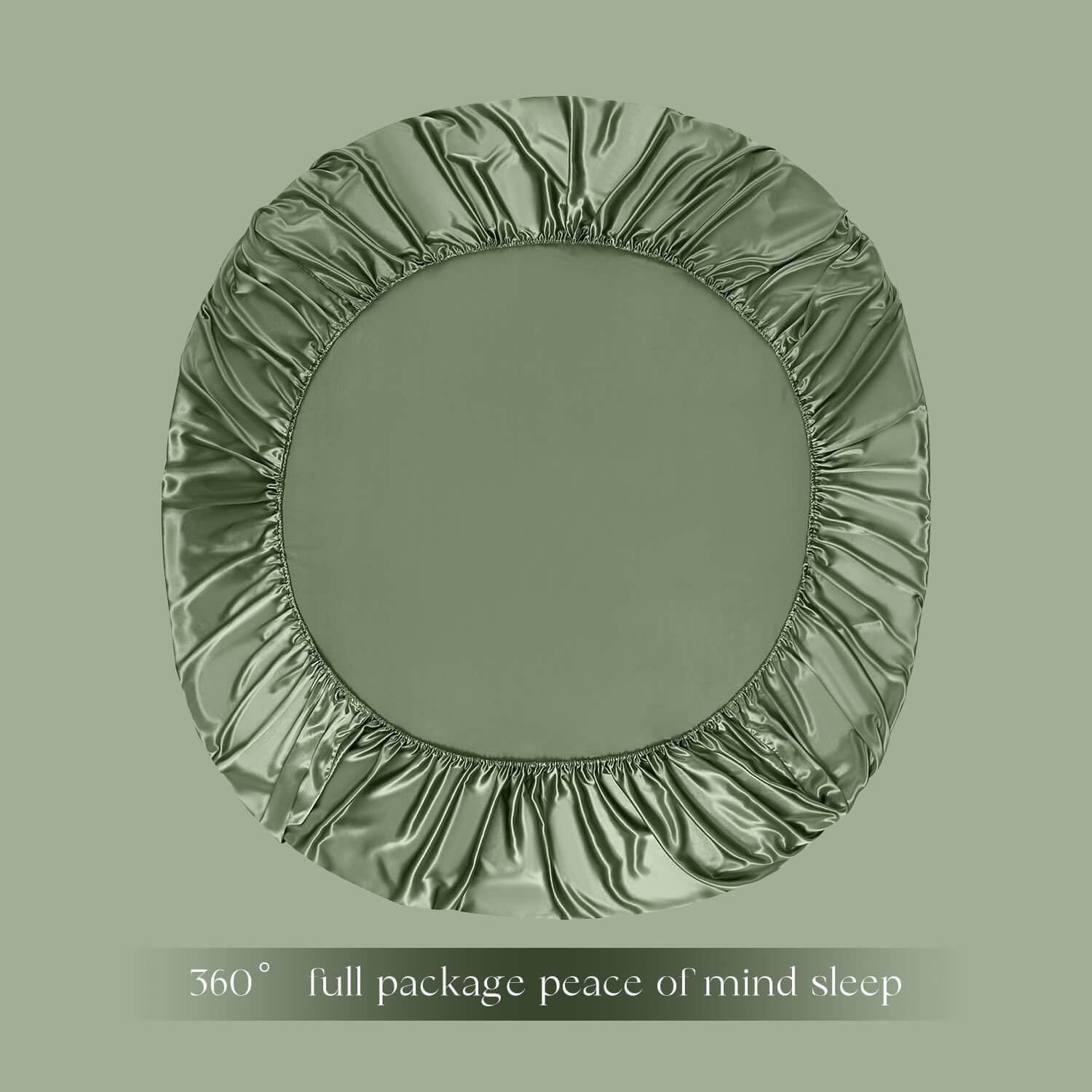 DISANGNI 22 Momme 100% Mulberry Silk Bedding Set - 4-Piece Luxury (2 Pillowcases, 1 Fitted Sheet, 1 Flat Sheet) - 6A Grade Natural Silk (Green, Queen)