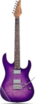 Leo Jaymz ST Pro Electric Guitar with Coil-Split, Roasted Maple Neck, Rosewood Fingerboard, Mahogany Body, Alnico 5 Pickups