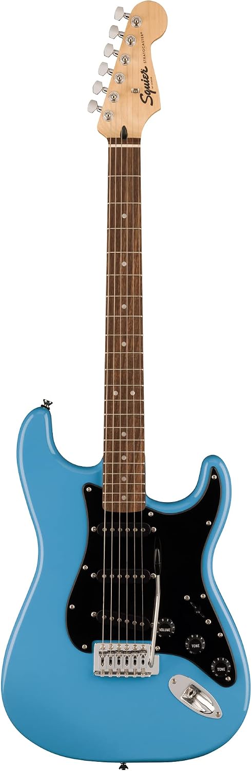 Fender Squier Sonic Stratocaster - California Blue Bundle with Frontman 10G Amp, Tuner, Strap, Cable, Picks, and Austin Bazaar Instructional DVD