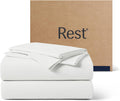 REST® Evercool®+ Cooling Sheet Set, Full Size, Arctic White, Breathable Bed Sheets for Hot Sleeper and Night Sweats, with Pillowcases, with Ionic+ Self-Cleaning Silver Yarn for Sensitive Skin, 4PCS