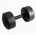 Legacy Solid Round Dumbbell Black – Heavy Duty Cast Iron Hand Weight with Knurled Ergonomic Grip for Strength Training, Muscle Toning, Home Gym Workout – 5 lb to 150 lb In Single & Pair