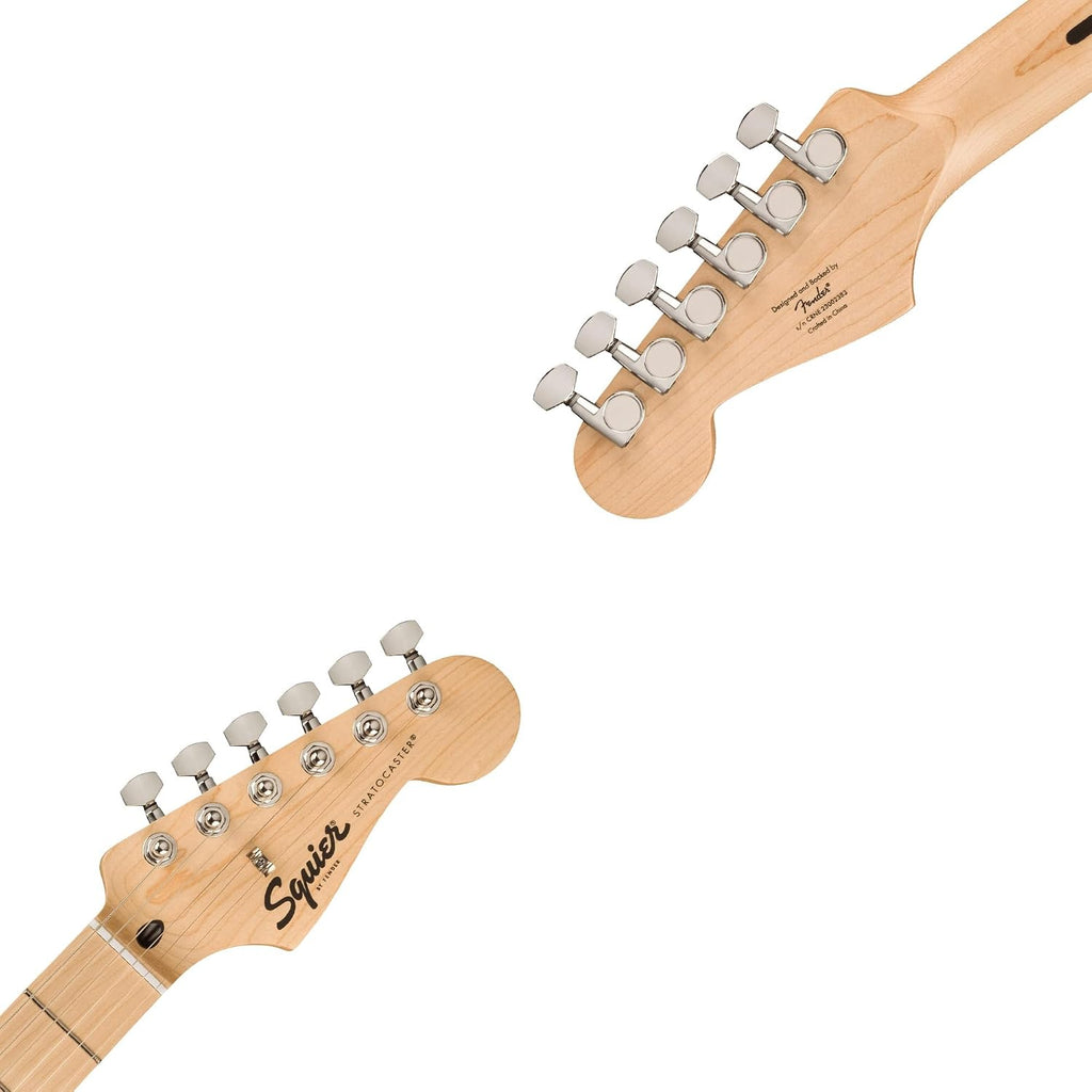 Fender Squier Sonic Stratocaster - Arctic White Bundle with Frontman 10G Amp, Instrument Cable, Tuner, Strap, Picks, and Austin Bazaar Instructional Video