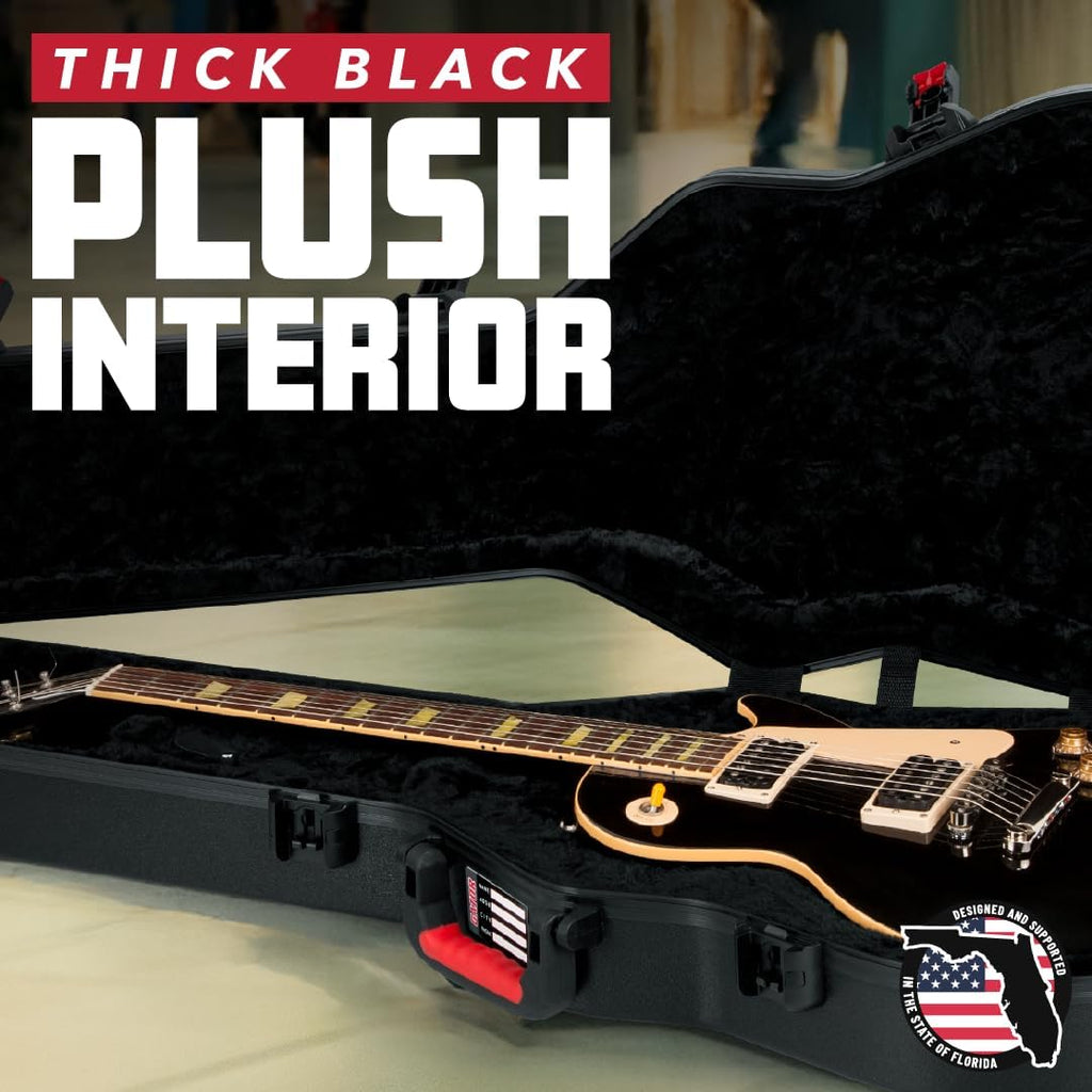 Gator Cases Molded Flight Case for Bass Guitar with TSA Approved Locking Latch, (GTSA-GTRBASS)