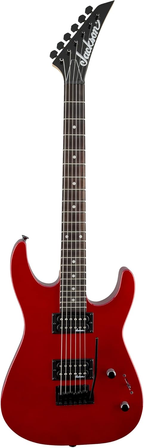 Jackson JS Series Dinky JS11 Electric Guitar - Metallic Red Bundle with Cable, Tuner, Strap, Picks, and Austin Bazaar Instructional DVD