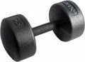 Legacy Solid Round Dumbbell Black – Heavy Duty Cast Iron Hand Weight with Knurled Ergonomic Grip for Strength Training, Muscle Toning, Home Gym Workout – 5 lb to 150 lb In Single & Pair