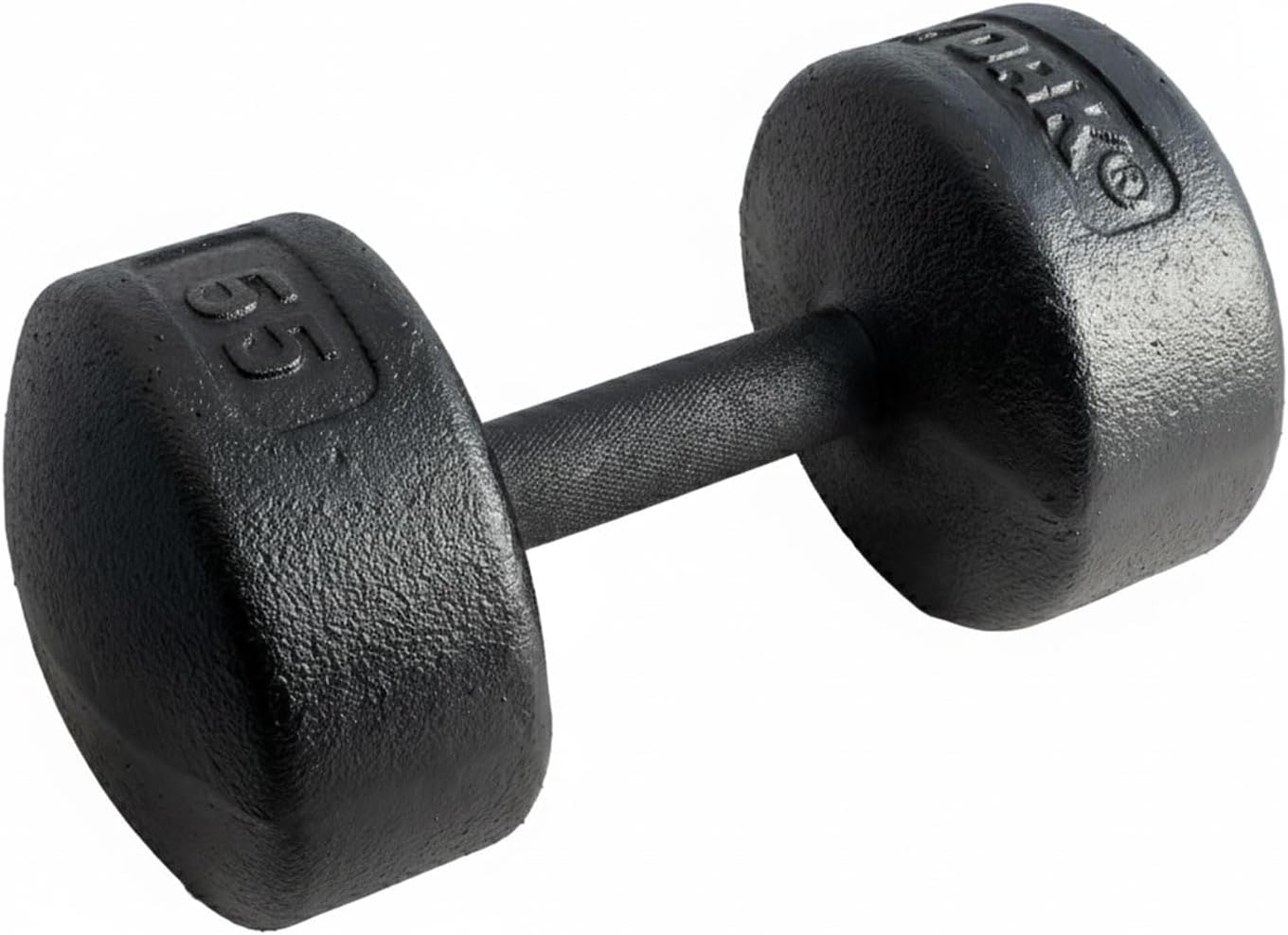 Legacy Solid Round Dumbbell Black – Heavy Duty Cast Iron Hand Weight with Knurled Ergonomic Grip for Strength Training, Muscle Toning, Home Gym Workout – 5 lb to 150 lb In Single & Pair