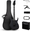 Ktaxon 39' Electric Guitar with 20Watt Amp, Full Size 170 Model Starter Guitar Kit for Beginners & Professionals W/Bag, Strap, Upgrade Cable, Guitar Capo, Tremolo Arm - Matte Back