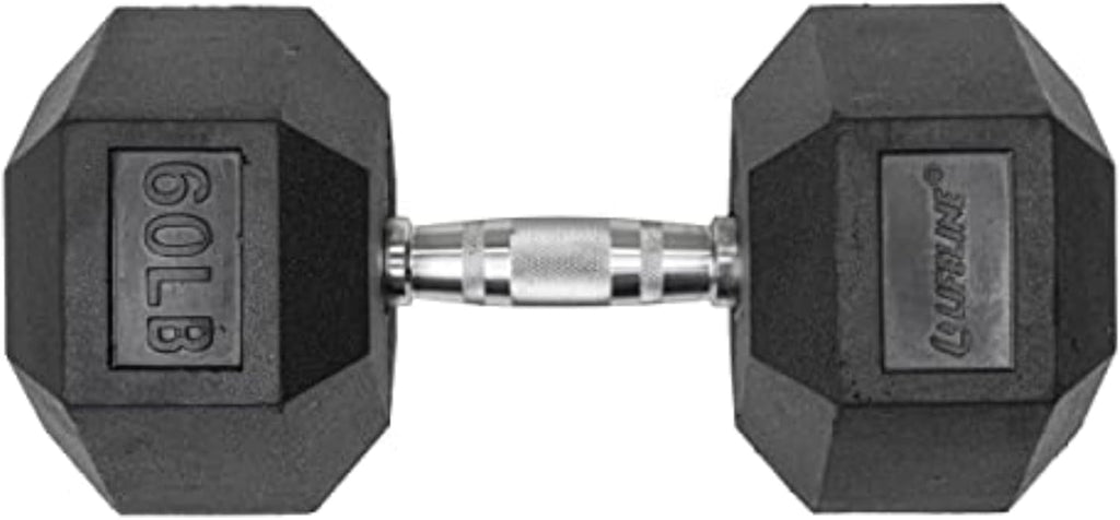 Lifeline Fitness Hex Dumbbells, Rubber Wrapped Hex Dumbbells, Premium Quality, Ergonomic Knurled Handle, Dumb Bells for Exercise, Home Gym Exercise Weights