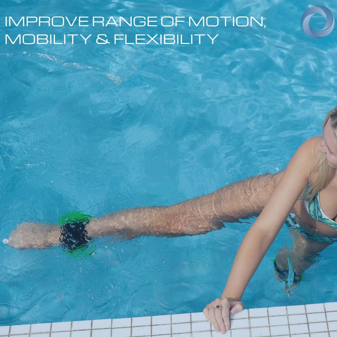 Total Body Pool Weights for Water Exercise Bundle, Polycarbonate Upper Body Bells & Padded Lower Body Fins, Aqua Therapy, Pool Exercise, Water Aerobics, Color Indicate Resistance Level