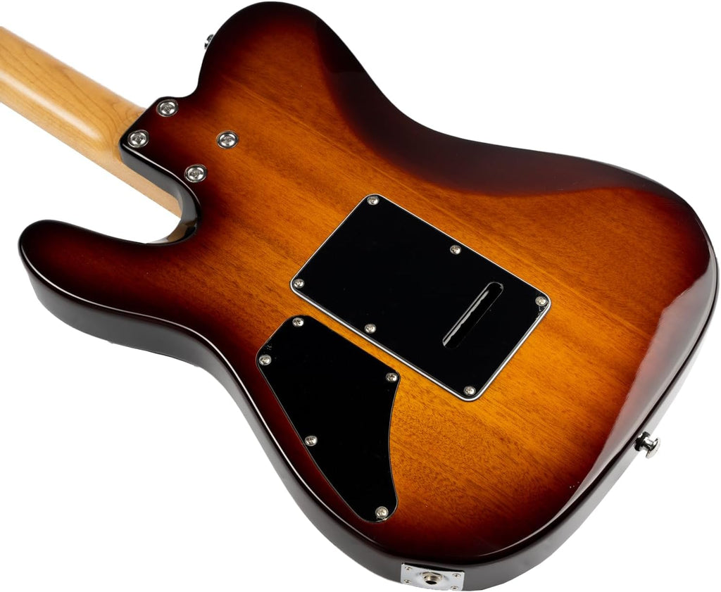 EART TL-380 6 String Solid-Body Electric Guitar Roasted Mahogany Body Maple Neck, Available in Gloss Finishes,Right