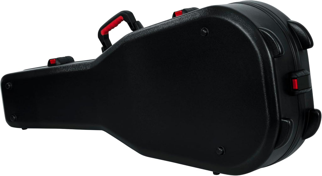 Gator Cases Molded Flight Case For Acoustic Dreadnought Guitars With TSA Approved Locking Latches, (GTSA-GTRDREAD)