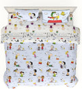 Peanuts® Charlie Brown, Snoopy & Gang Bedding, 7 Piece Super Soft Cozy Reversible Comforter and Sheet Set with Sham, King, (100% Official Licensed Product) by Franco Collectibles
