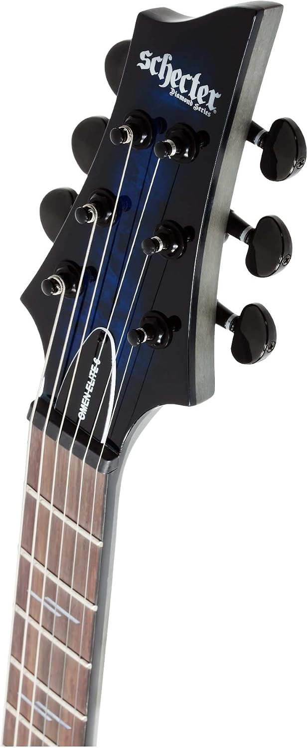 Schecter Omen Elite-6 Electric Guitar - See Thru Blue Burst