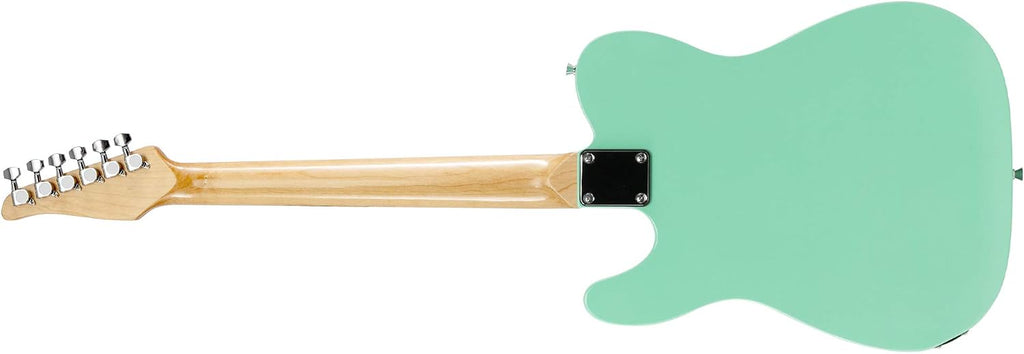 LyxPro 39' Electric Guitar TL Series, Full-Size Paulownia Wood Body, 3-Ply Pickguard, C-Shape Neck, Ashtray Bridge, Quality Gear Tuners, 3-Way Switch & Volume/Tone Controls, 2 Picks Included, Green