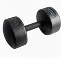 Legacy Solid Round Dumbbell Black – Heavy Duty Cast Iron Hand Weight with Knurled Ergonomic Grip for Strength Training, Muscle Toning, Home Gym Workout – 5 lb to 150 lb In Single & Pair