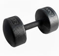 Legacy Solid Round Dumbbell Black – Heavy Duty Cast Iron Hand Weight with Knurled Ergonomic Grip for Strength Training, Muscle Toning, Home Gym Workout – 5 lb to 150 lb In Single & Pair