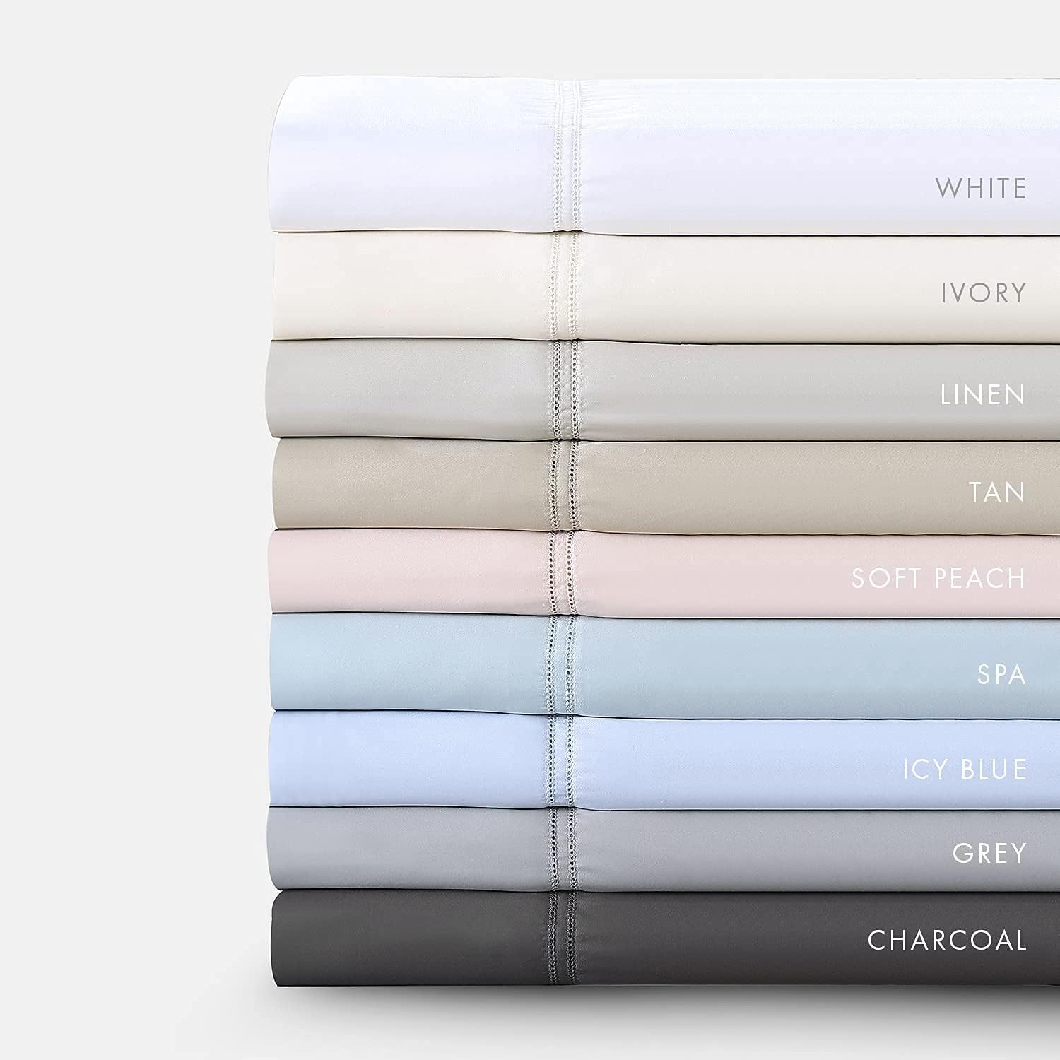 Pure Parima Yalda Sheet Set – 100% Certified Egyptian Cotton, Double-Hem Stitch, Queen, Linen