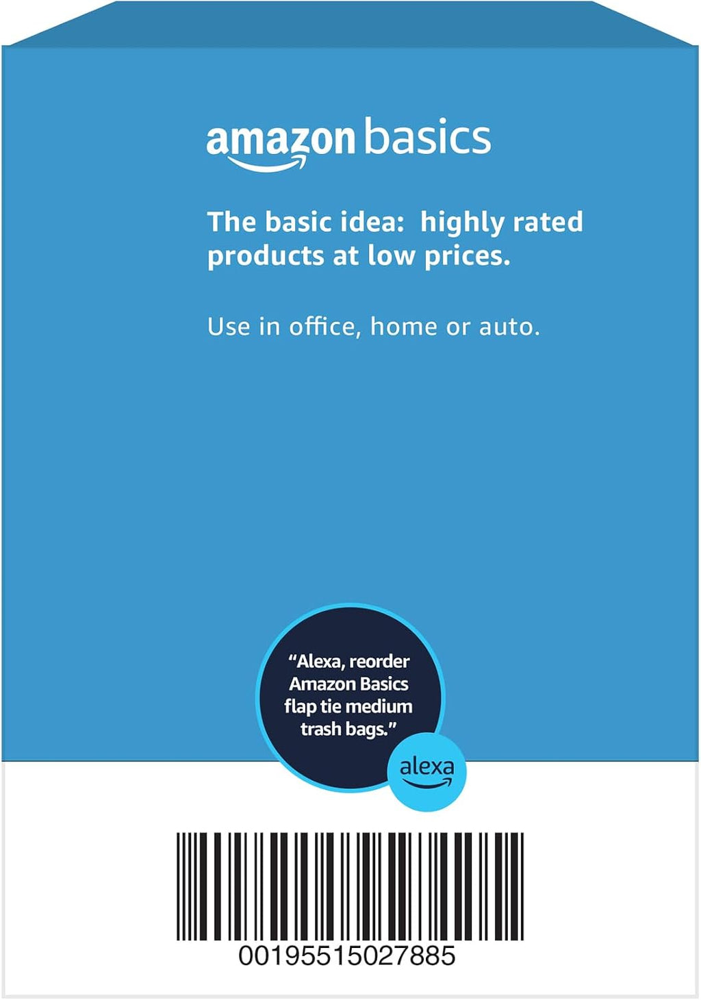 Amazon Basics 8 Gallon Flap Tie Trash Bags, Fresh Scent, 80 Count (Pack of 6)