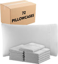 Arkwright Bulk Microfiber Queen Pillow Cases - Case of 72 - Soft Hypoallergenic Pillowcases with Envelope Closure, Bedding Essentials for Hosts and Hotels, Standard, Grey
