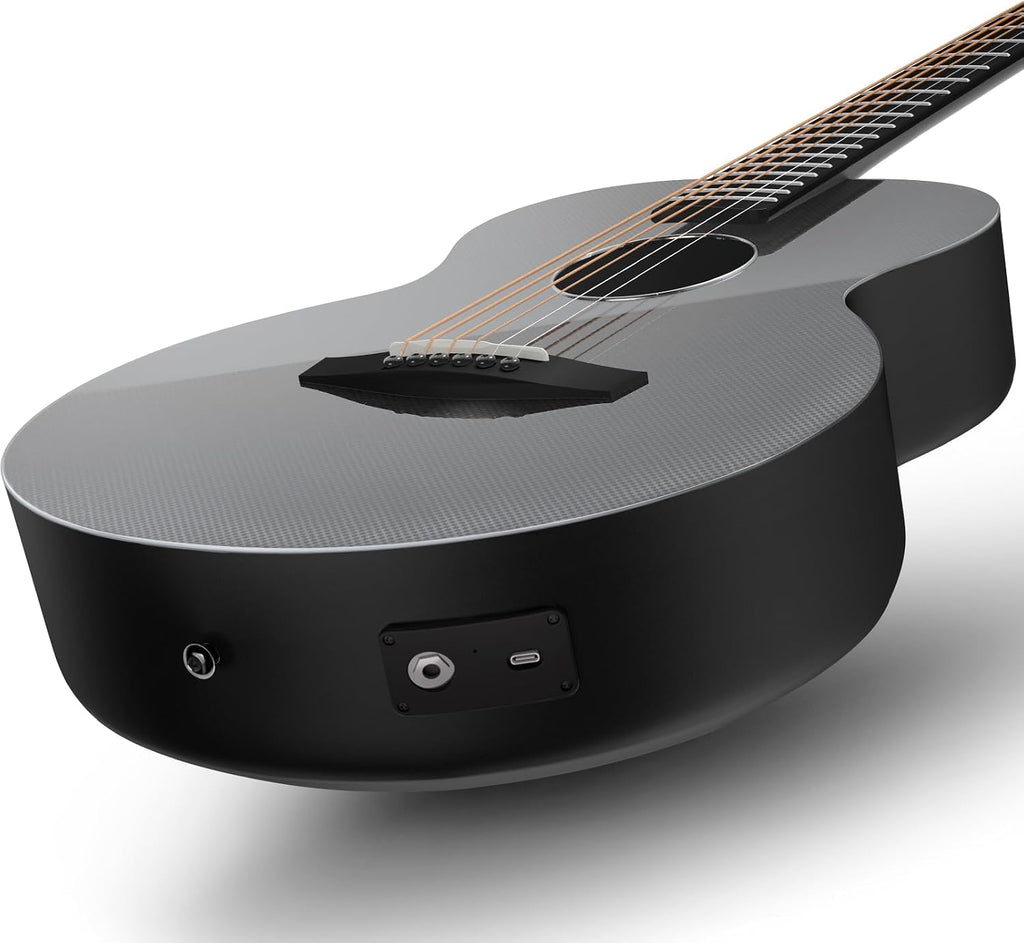 Enya Acoustic-Electric Guitar X3 Pro Mini Carbon Fiber Travel Guitar - 36' 3/4 Size with Built-in Effects & Wireless Speaker, Includes Gig Bag & Cables - Ideal for Professional & Stage Performance