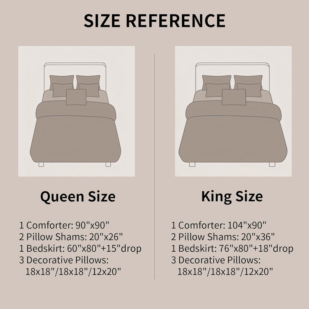Bedduvit Luxurious Silky 7 Piece Queen Comforter Set - Soft Jaquard Floral Patchwork Design Comforters Queen Size, Silver Gray Down Alternative Bedding Set with Bed Skirt, Shams and Decorative Pillows
