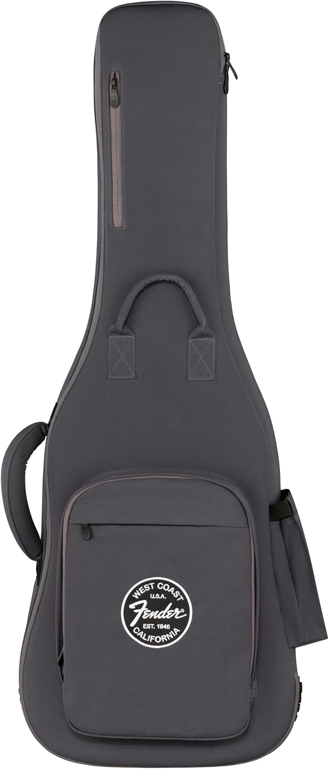 Fender Troubadour Electric Guitar Gig Bag, Padded Guitar Case with Ergonomic Backpack Straps, Weather-Resistant Waxed Canvas with 25mm Padded Protection, Professional Travel Case